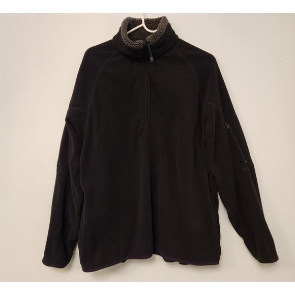 Old Navy Sweater 1/4 Zip Pullover Fleece Black Warm Soft Mens XL EUC - Picture 5 of 12